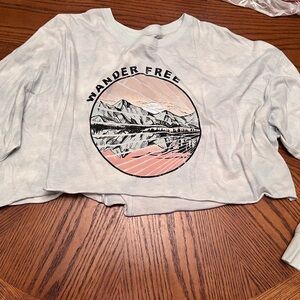 Wander Free Graphic Cropped Sweatshirt